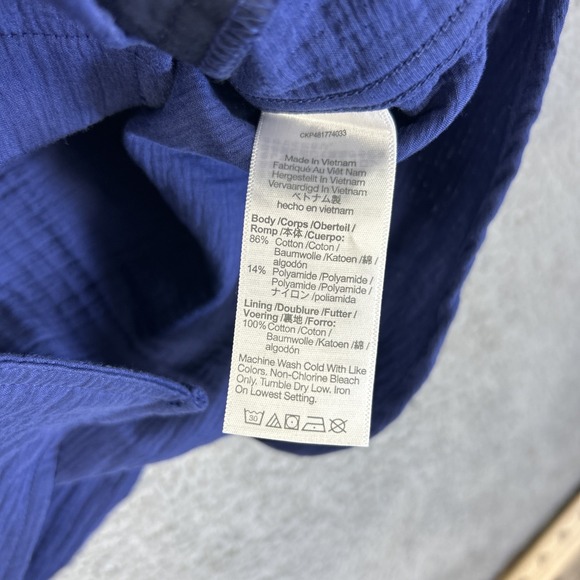 Madewell Shirt Jacket Womens XS Small Blue Super Oversized Passport‎ Shacket NEW - Picture 5 of 7